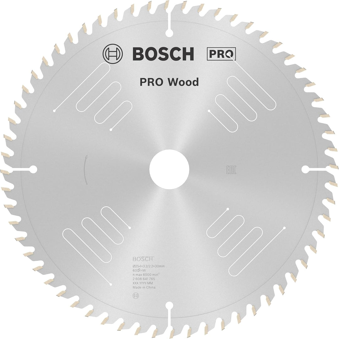 Bosch Professional Kreissägeblatt (für Holz, AussenØ: 254 mm, Bohrung: 30 mm, Zubehör für Kapp- und