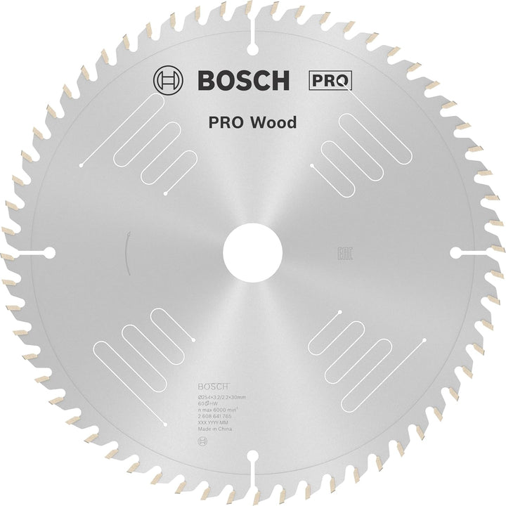 Bosch Professional Kreissägeblatt (für Holz, AussenØ: 254 mm, Bohrung: 30 mm, Zubehör für Kapp- und