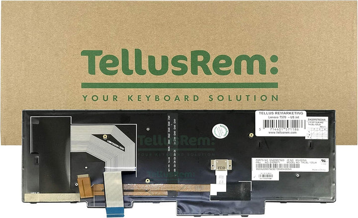 TellusRem ersatztastatur US Nicht Hintergrundbeleuchtung für Lenovo Thinkpad T570 T580 P51s P52s Non