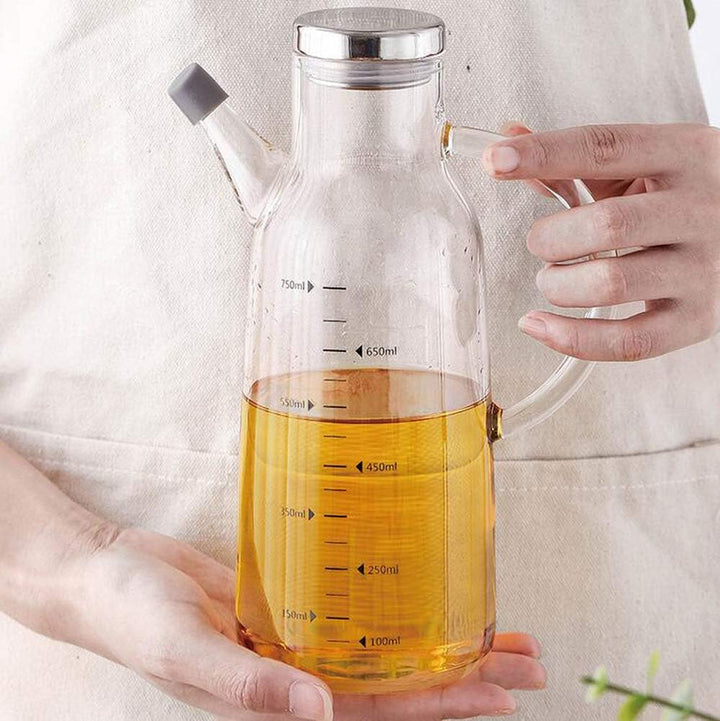 XiaoShenLu Essig und Ölflasche, Ölspender und Hohes Borosilikatglas Olivenöl Flasche Behälter für BB