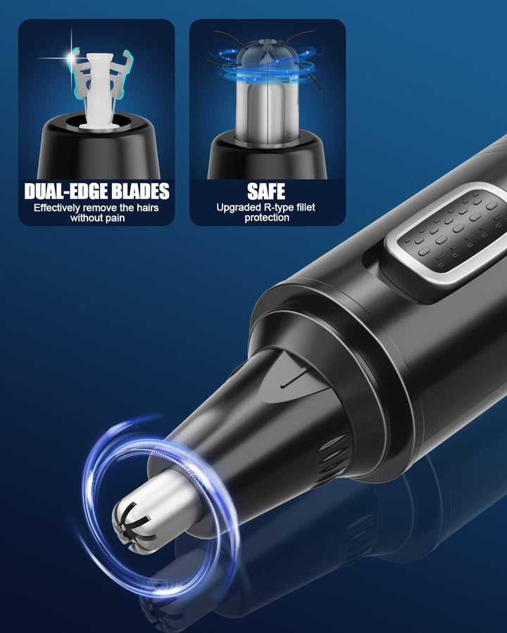 Nasenhaartrimmer, USB Wiederaufladbar Nasenhaarschneider 3 in 1 Set Ohrhaarschneider mit Doppelschne
