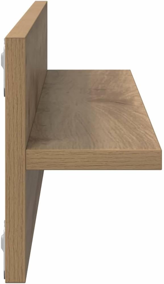 vidaXL Wandregal 2 pcs Artisan-Eiche 80 x 11,5 x 18 cm Holzwerkstoff, Wohnzimmer, rechteckiges Wandr