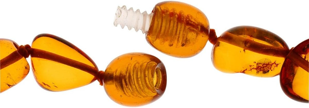 InCollections Damen-Bernsteinkette 70 cm mit Drehverschluss, cognacfarben, 9107440091350