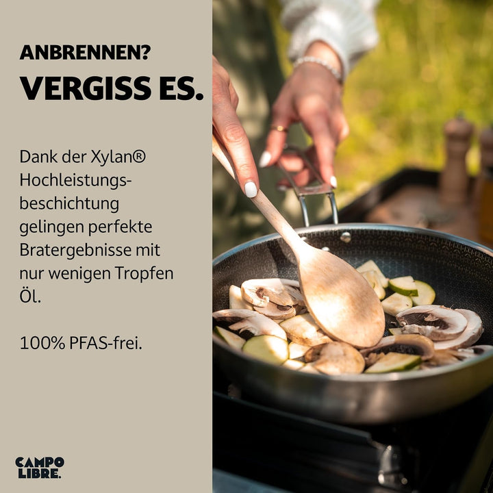 Campo Libre.® Enzo I Camping Kochgeschirr aus Edelstahl I kompaktes Campinggeschirr I Outdoor Kochge