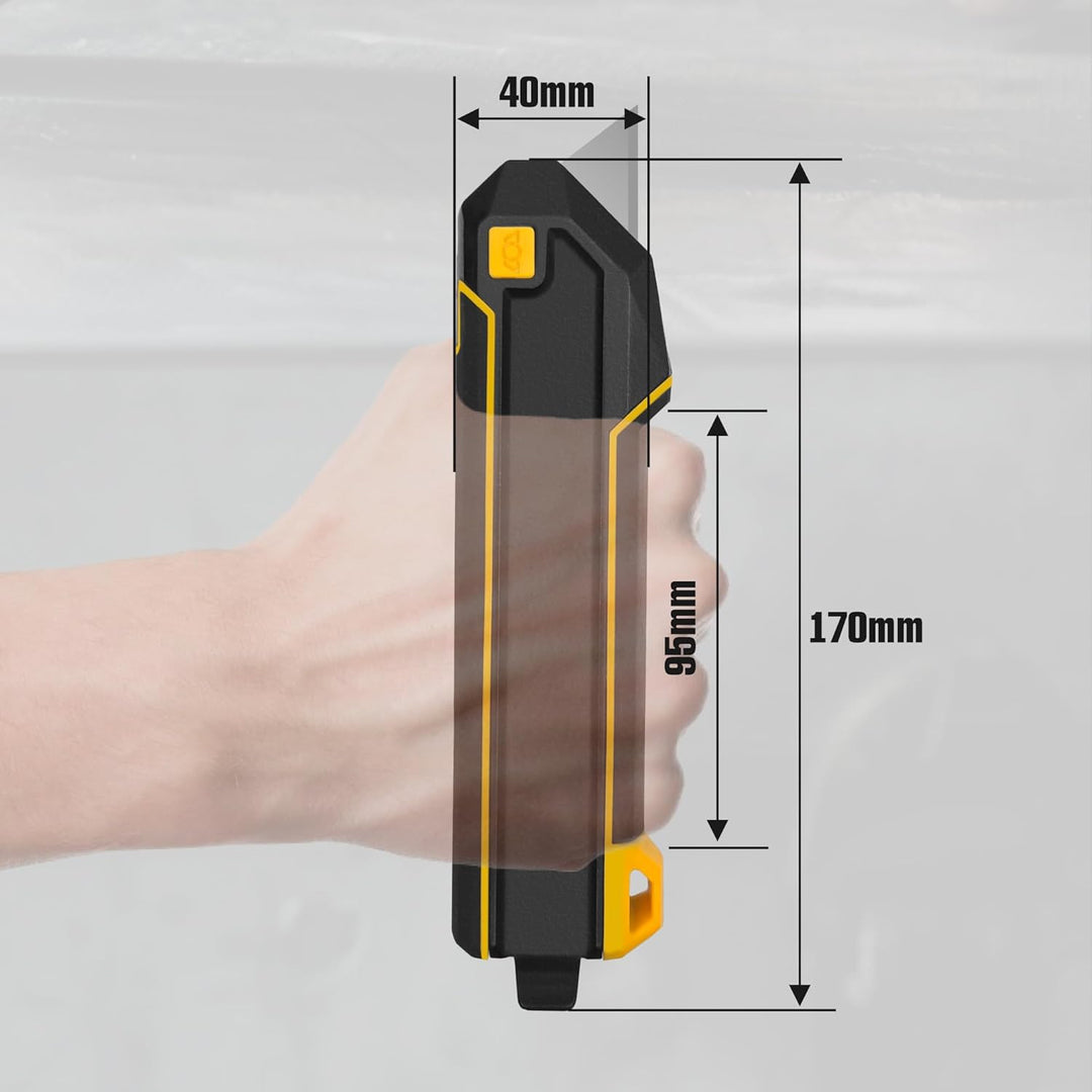 4in1 Cuttermesser Profi mit Trapezklingen – Schabermesser Sicherheitsmesser Universalmesser Teppichm