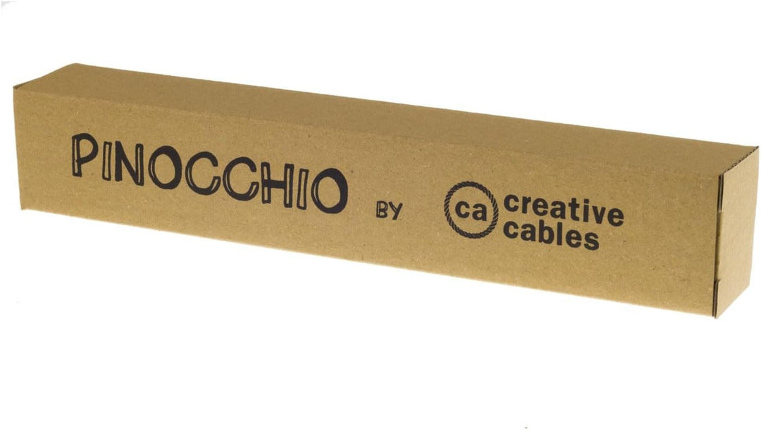 creative cables - Pinocchio, verstellbare Wandhalterung aus Holz für Pendelleuchten - Weiss, Wei