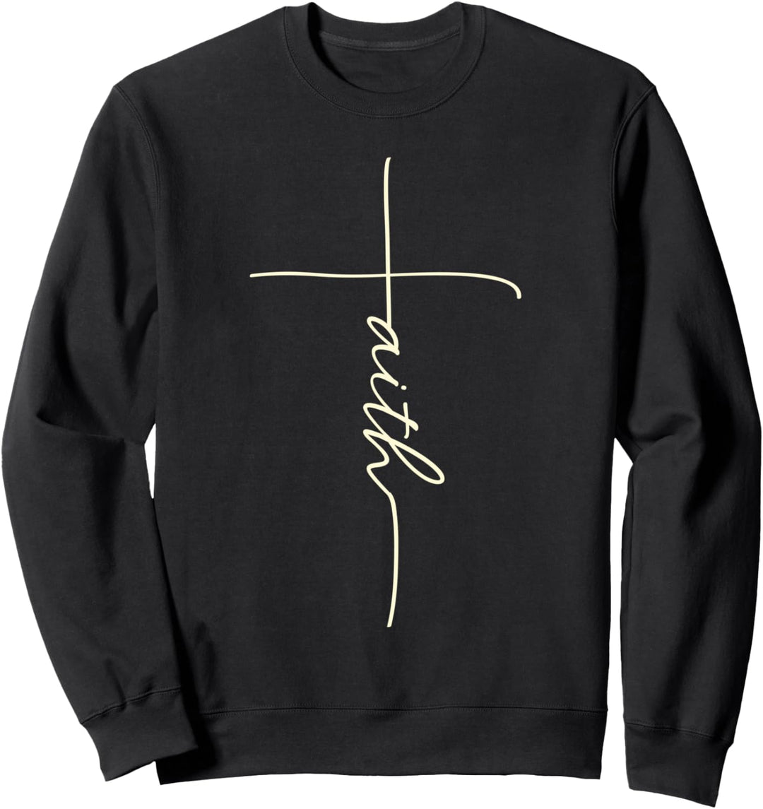 Faith Letter Print Sweatshirt