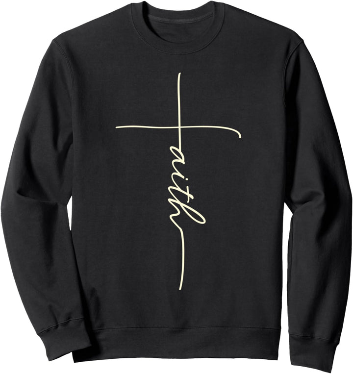 Faith Letter Print Sweatshirt