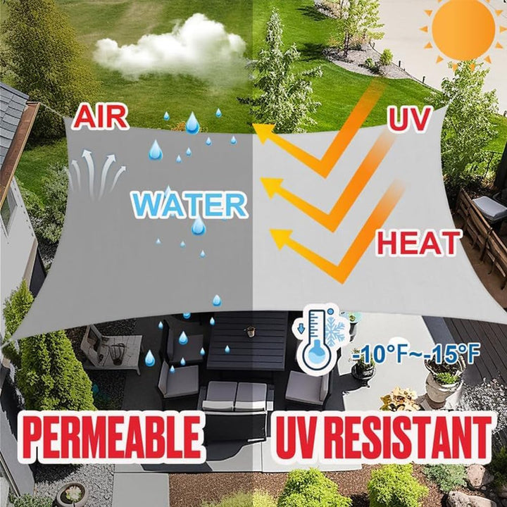 Sonnensegel Rechteckig 2x3m,Sonnensegel 2x3m Wasserdicht mit Ösen,Segeltuch Wasserdicht mit sonnense