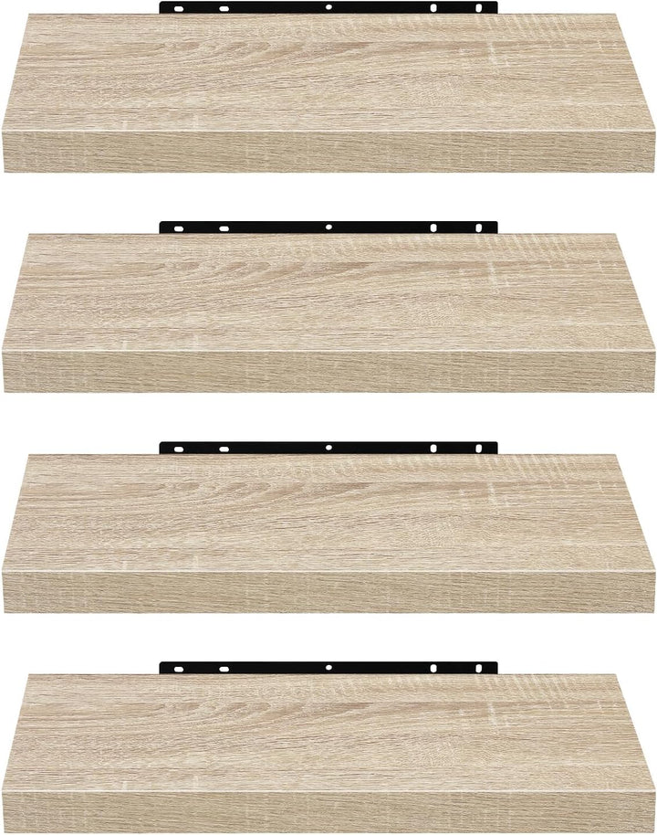 EUGAD Wandregal, Regal Wand 4er Set, Wandboard für Wohnzimmer, Küche, Badezimmer, Bücher/DVD/CD/Bild