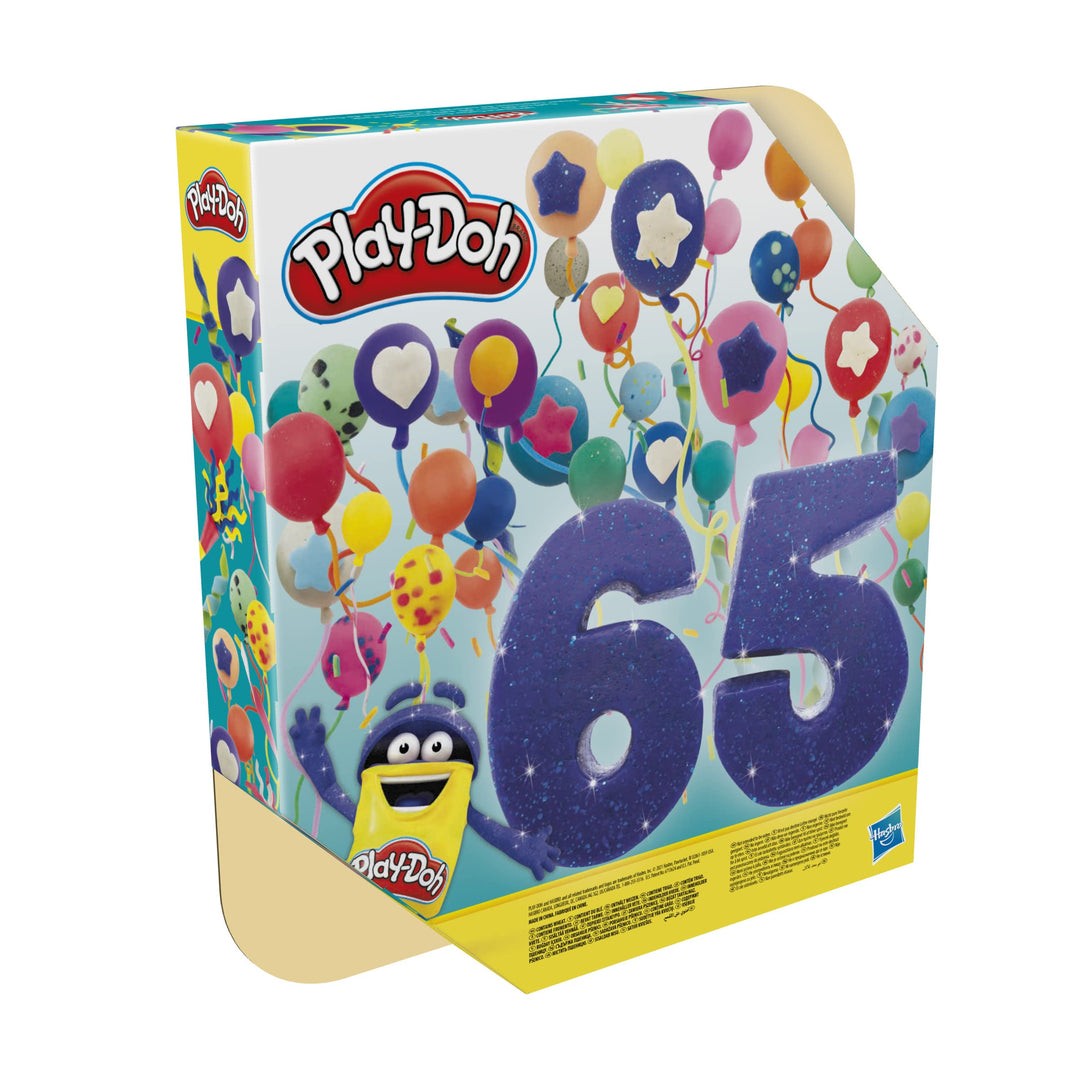 Play-Doh 65 Jahre Vielfalt Pack für Kinder ab 3 Jahren, 28g-Dosen, inklusive Saphir-, Glitzer-, Konf