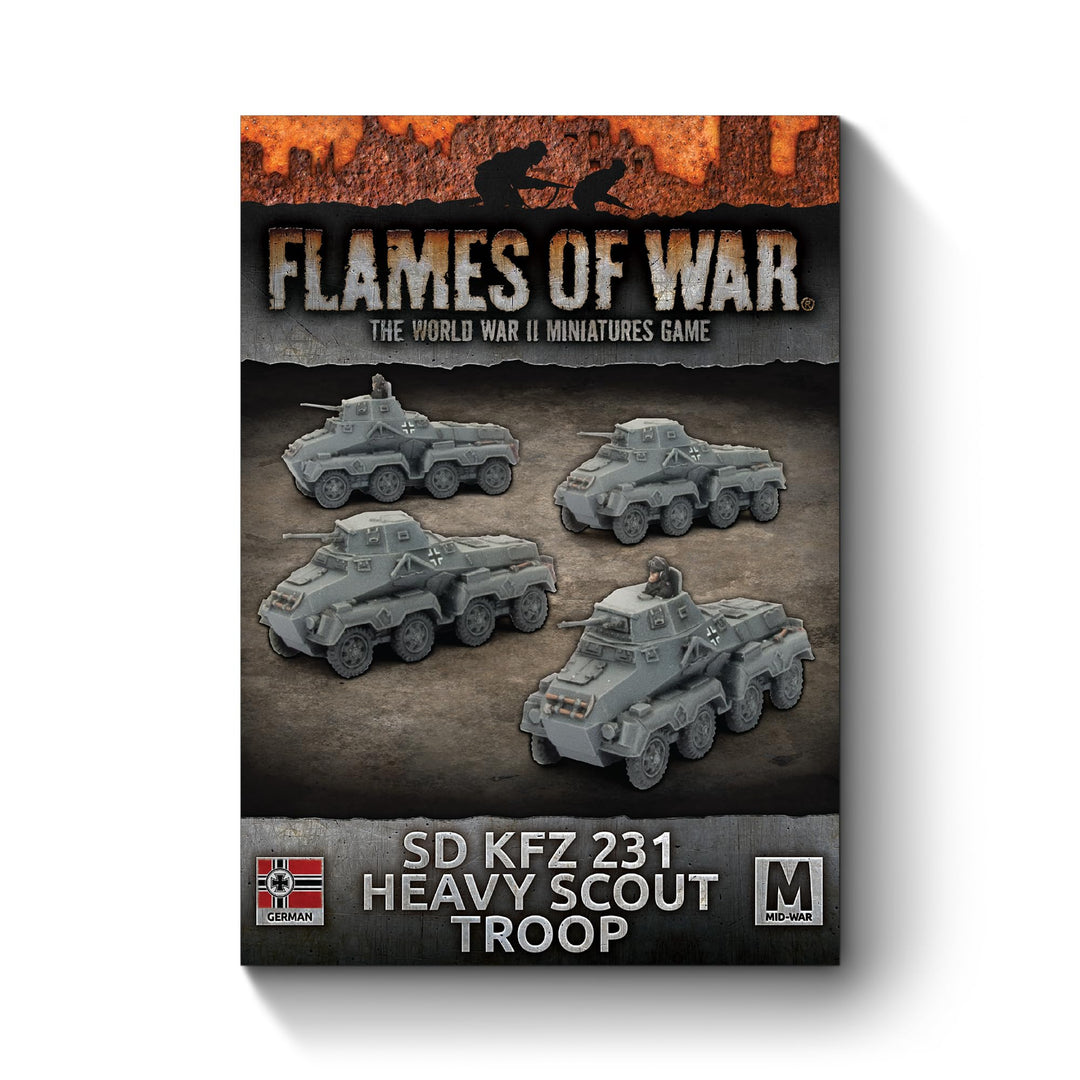 Flames of War: Mid War: German: Sd Kfx 231 Heavy Scout Troop (GBX113)