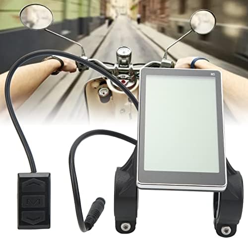 VBESTLIFE Elektrischer Fahrrad-Fahrradcomputer, 24 V 36 V 48 V 60 V Universal-Display Meter M5 LCD-D