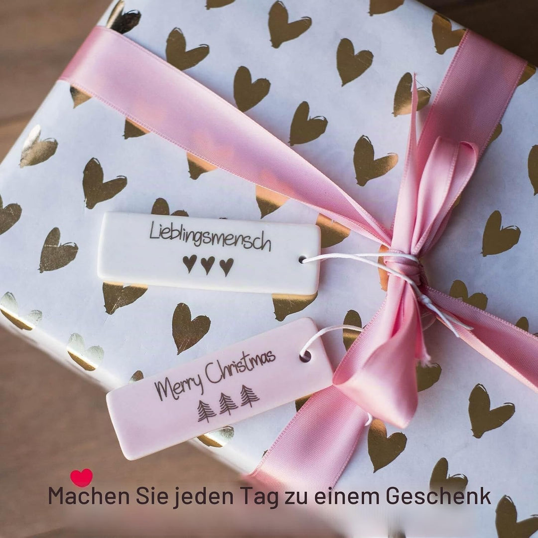 Mea-Living SCHNEEKUGEL Weihnachtsbaum mit LED Beleuchtung, weiss, Glitzer-Schnee, weihnachtliche Tan