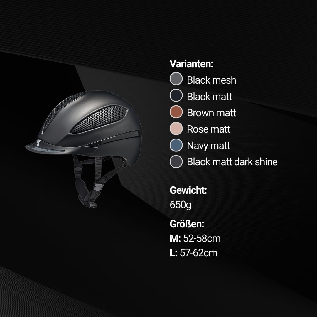 KED Paso Reithelm | Made in Germany K-Fit Black Integriertes LED-Rücklicht maxSHELL Technologie blac