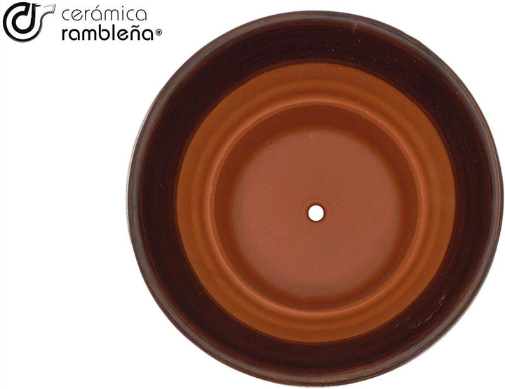 CERÁMICA RAMBLEÑA | Rote Steinguttöpfe | Dekorative Töpfe | Keramiktöpfe | Outdoor-Töpfe | Kronleuch