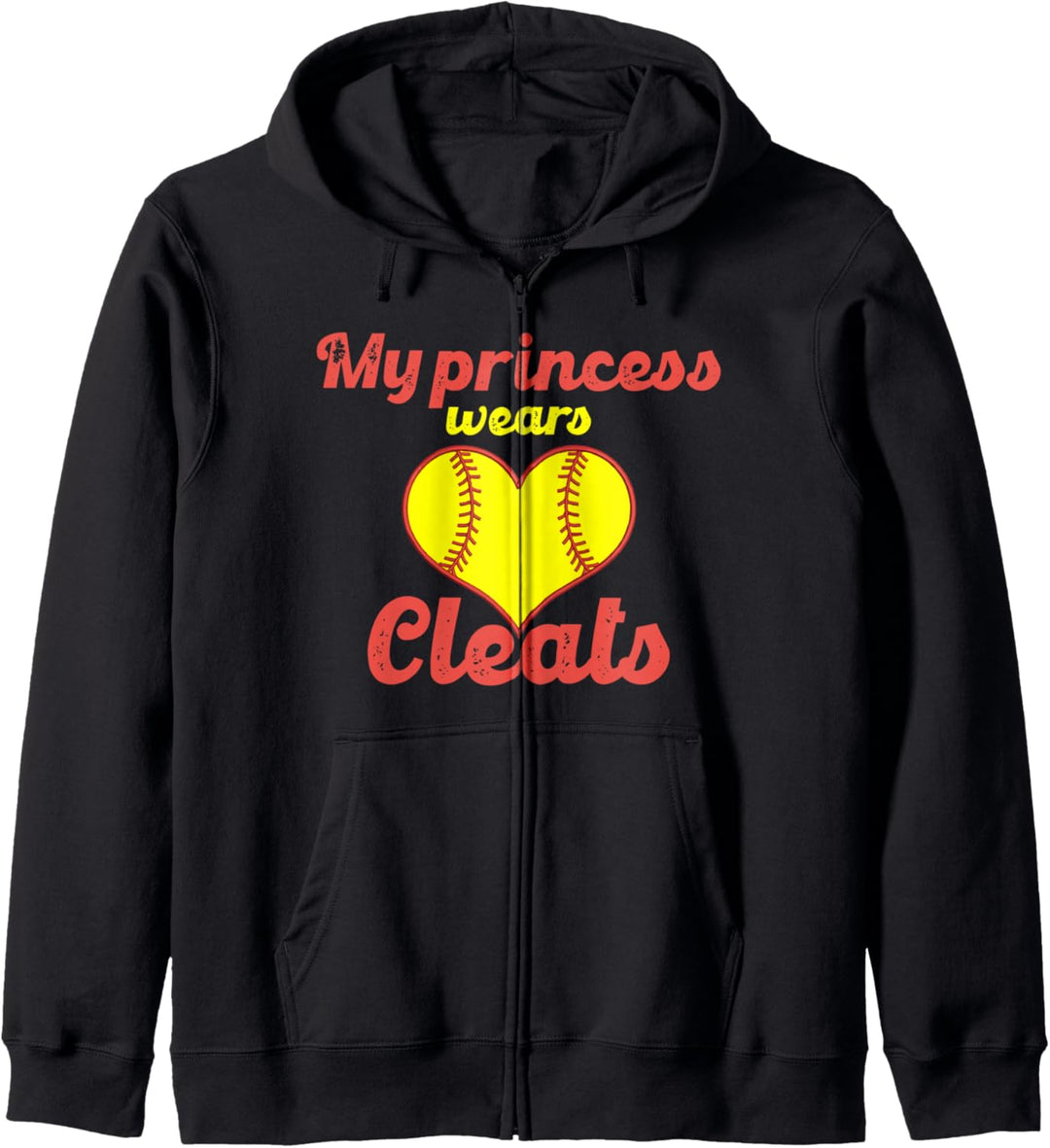 Lustige Softball-Tochter My Princess Wears Cleats Kapuzenjacke