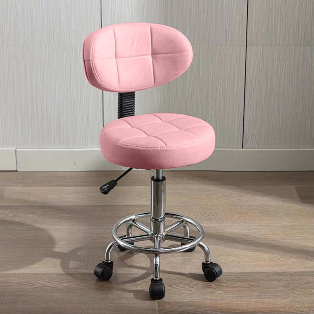 Moderner Bürodrehstuhl - Rollhocker mit Niedriger Rückenlehne und Höhenverstellung - Drehbare Arbeit