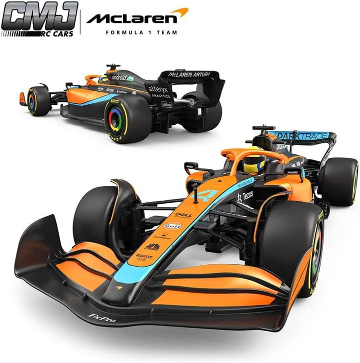 McLaren F1 MCL36 RC Auto (1:18 Skala) - Fernbedienungsauto für Formel 1 der Saison 2022 Fahrer - Lan