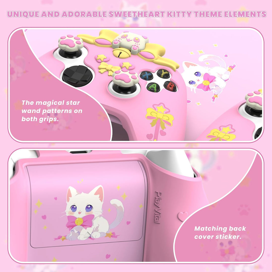 PlayVital Cute Schutzhülle für Xbox Series X/S Controller, rutschfeste Silikon Hülle Case Zubehör fü