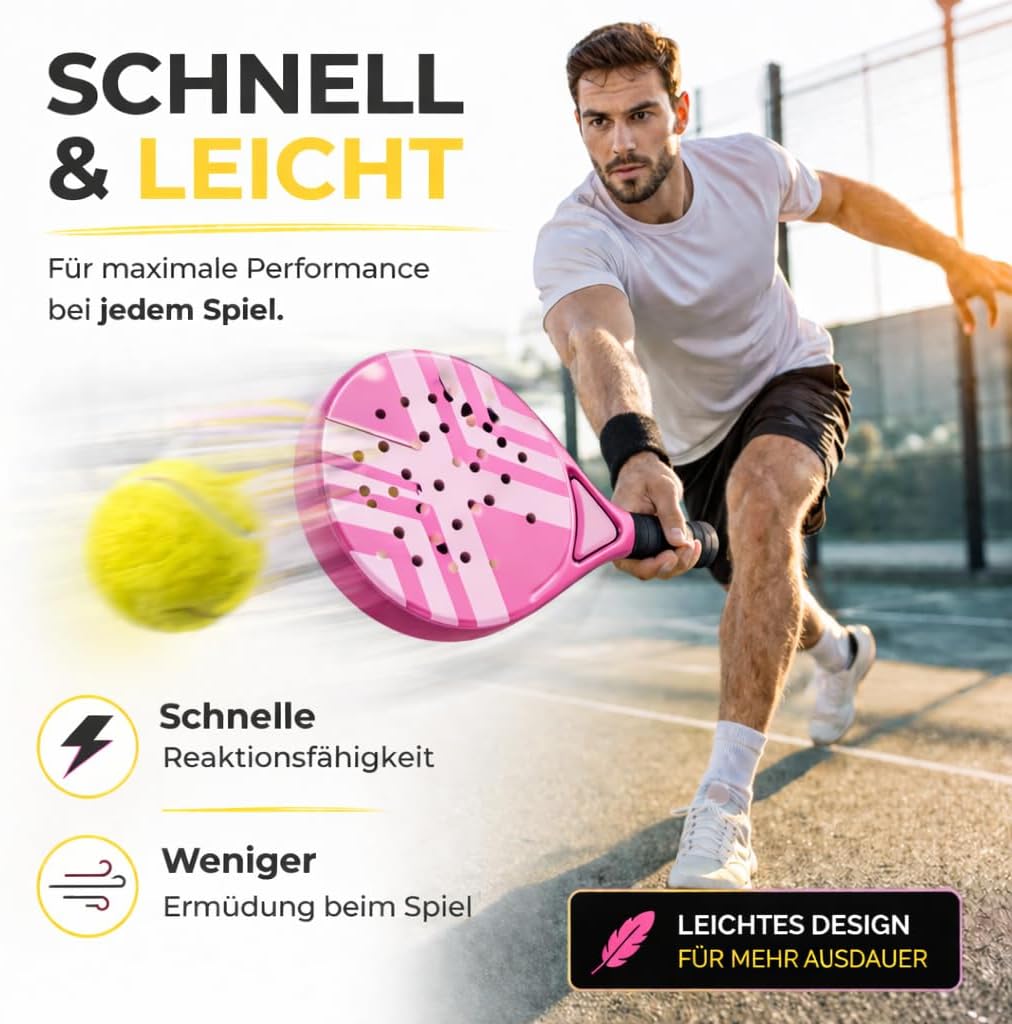 Padel Schläger Set mit Meshtasche – Für Erwachsene Profi Racket | Hochwertige Padelschläger für Anfä