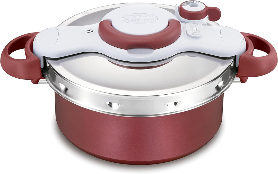 Tefal Schnellkochtopf Clipso Minut Duo 5 L - Schnellkochtopf aus Aluminium mit 5 Sicherheitssystemen