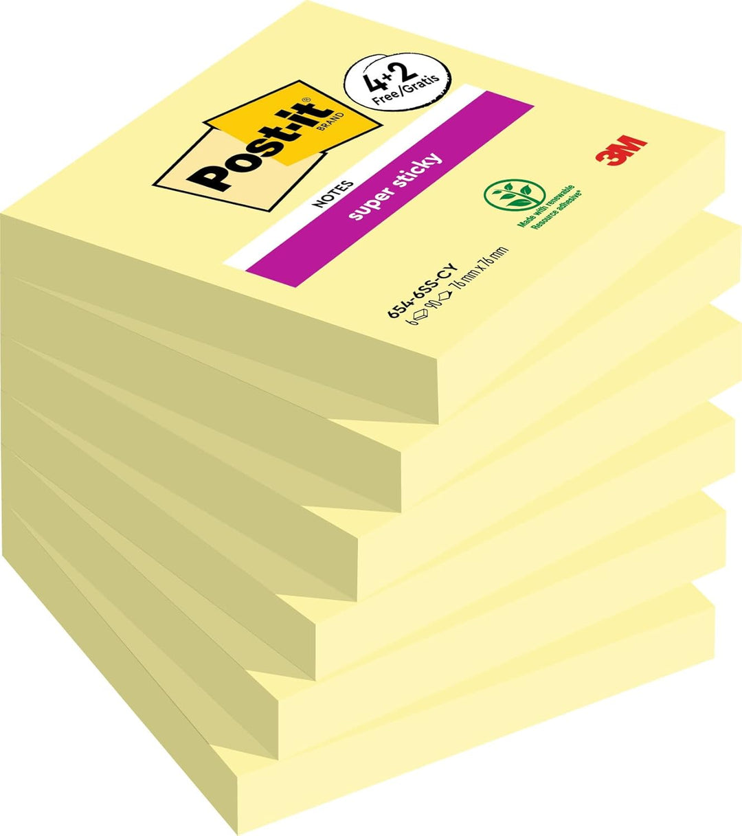 Post-it Super Sticky Notes Carnival Collection & Super Sticky Notes Kanariengelb Carnival Bundle mit