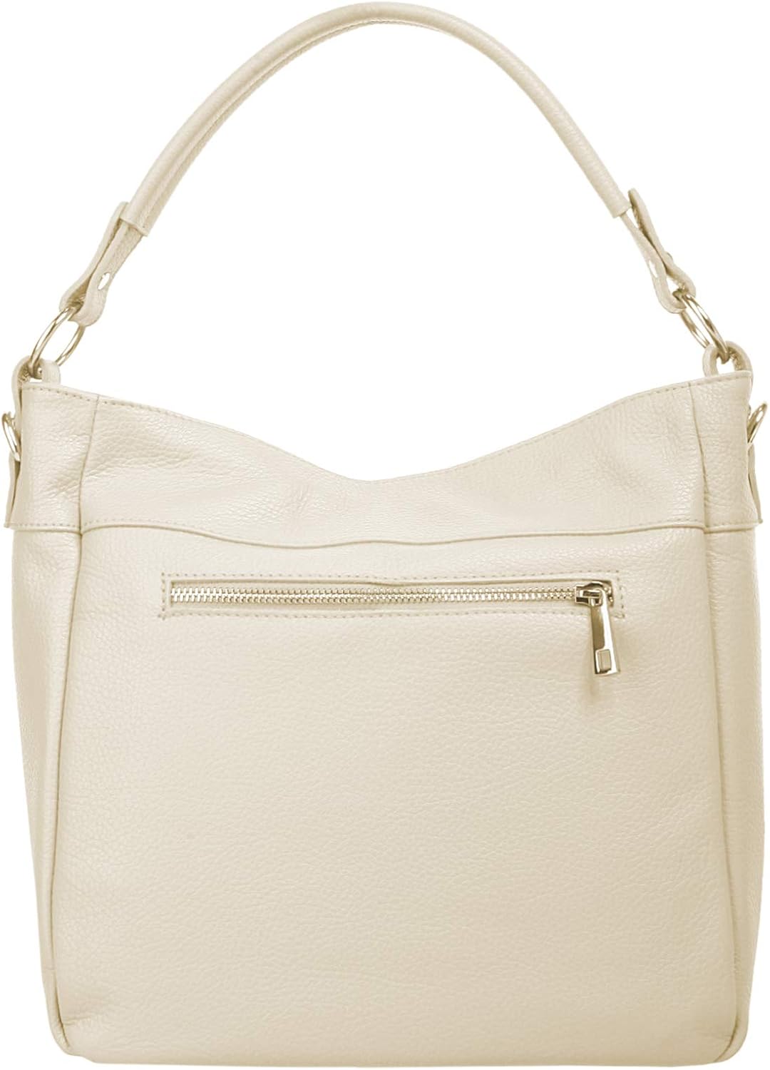 Handtasche Echt Leder Damen 020843 Made in Italy, Smartphonefach, Damentasche aus Rindleder, Umhänge