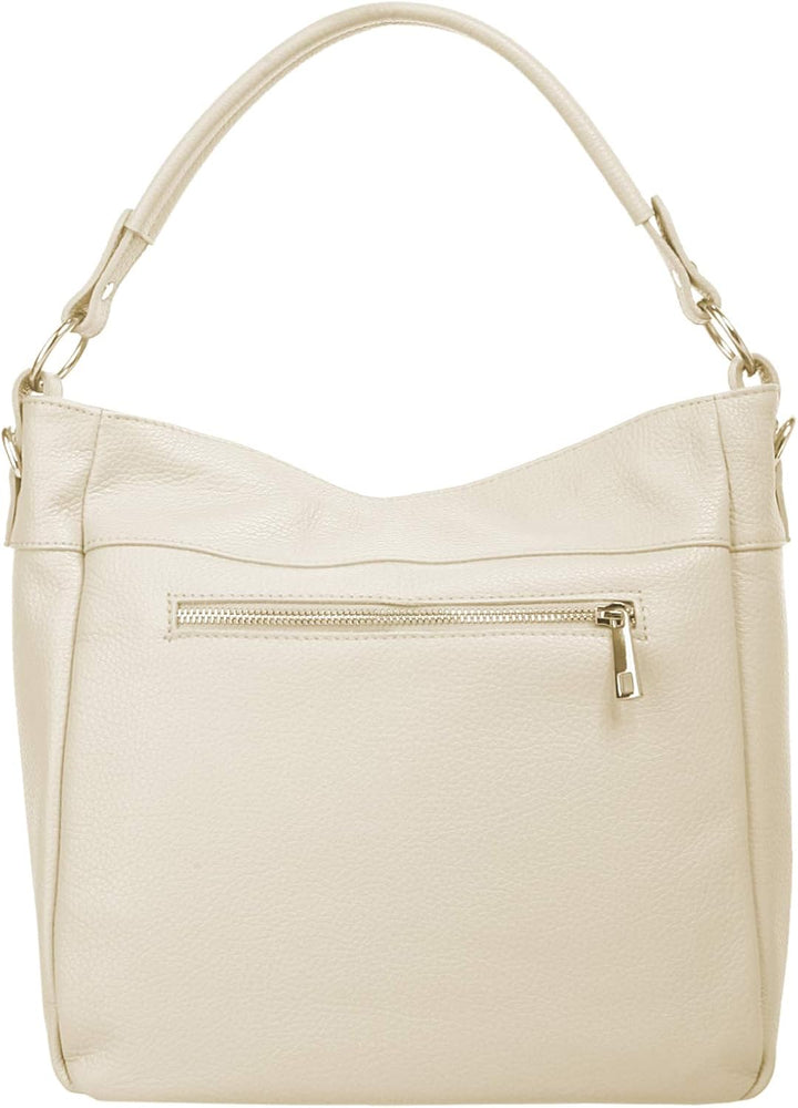 Handtasche Echt Leder Damen 020843 Made in Italy, Smartphonefach, Damentasche aus Rindleder, Umhänge