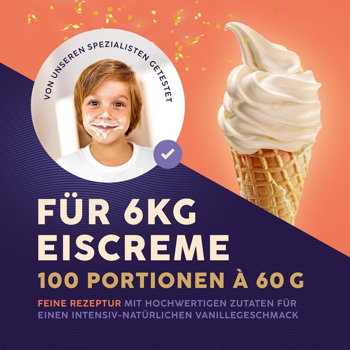 Bounce24 Softeispulver für Eismaschine | Vollmilchpulver enthalten, nur Wasser anrühren, cremig, ohn