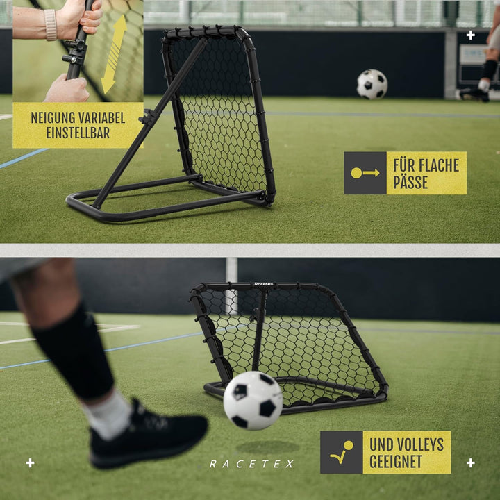 Racetex Rebounder für Fussball Kinder [STUFENLOS VERSTELLBAR] - Fussball Rebounder Kinder und Jugend