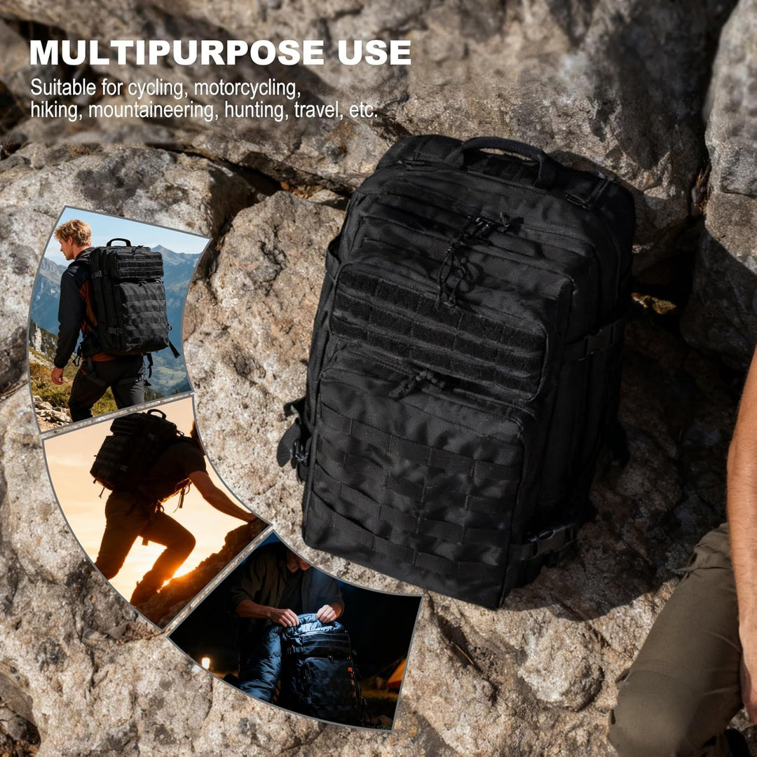 Militär Rucksack Herren,45L Gross Rucksack Wasserdicht Outdoor Assault Survival Wanderrucksack Herre