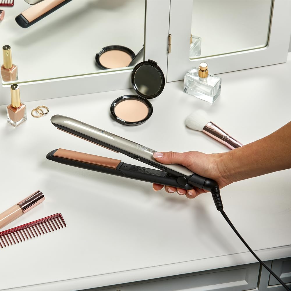 Remington Glätteisen Profi [Hitzeschutzsensor um Haarschäden zu verringern] Keratin Protect (hochwer