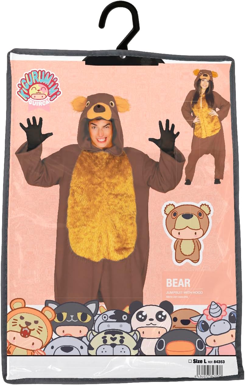 FIESTAS GUIRCA Grizzly Bär Kostüm für Erwachsene L, L