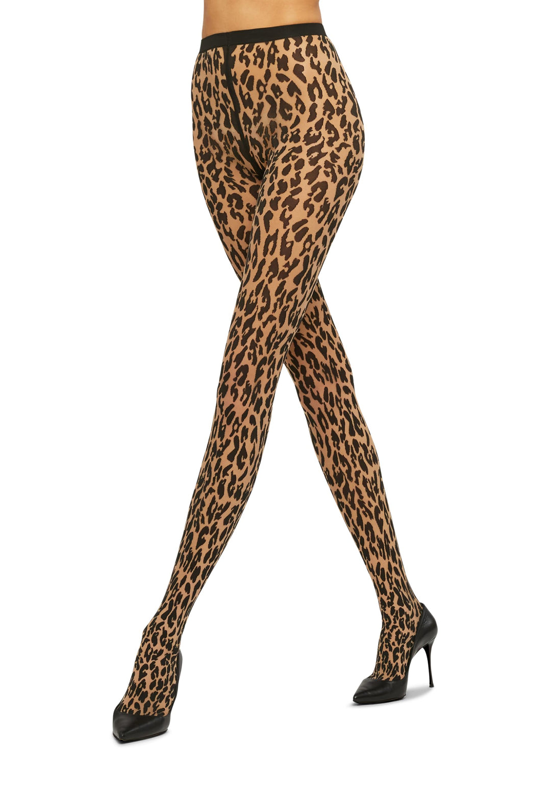 Wolford Damen Gemusterte Strumpfhose Josey Tights,20 DEN S Ziemlich leicht/schwarz, S Ziemlich leich