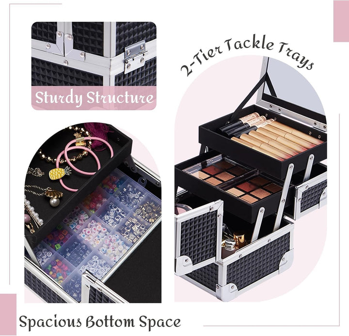 Joligrace Kosmetikkoffer Schminkkoffer Make up Koffer Beauty Case Kosmetik Make up Organizer Koffer