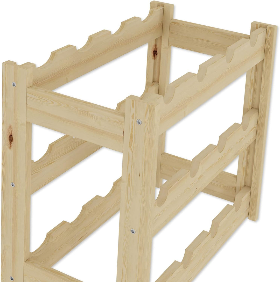 Lenmar, Weinregal aus Holz für Flaschen, Natur, RW-1, Wein, Flaschenregal, Kellerregal, Regale, Flas