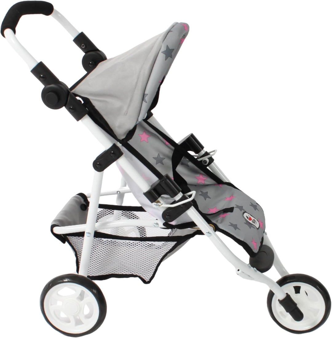 Bayer Chic 2000 - Puppenbuggy Lola, Kinderwagen für Puppen bis ca. 50 cm Grösse, Jogging-Buggy, Pupp