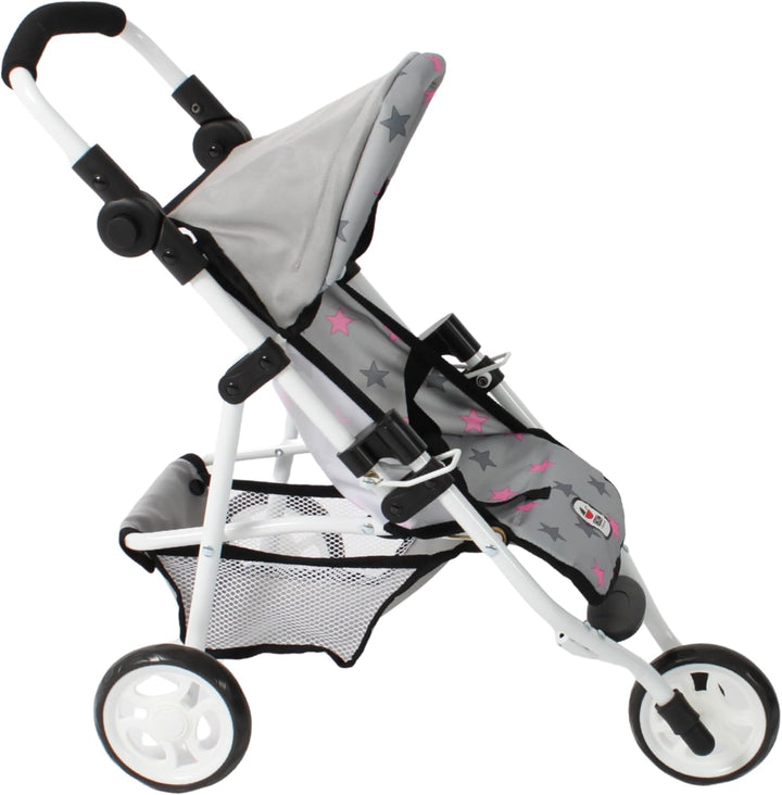 Bayer Chic 2000 - Puppenbuggy Lola, Kinderwagen für Puppen bis ca. 50 cm Grösse, Jogging-Buggy, Pupp