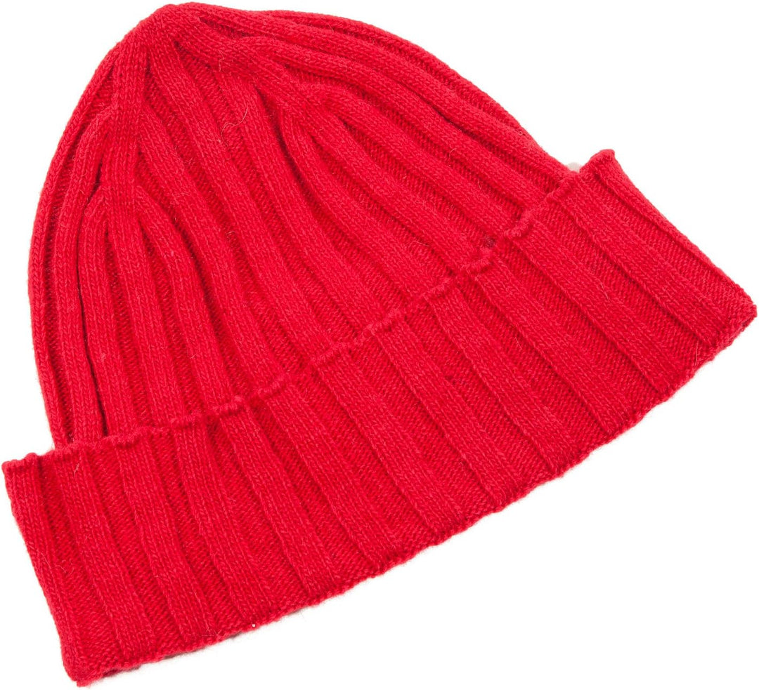 Dalle Piane Cashmere - Schal und hut aus Kaschmir-Gemisch - für Damen/Herren Einheitsgrösse Rot, Ein
