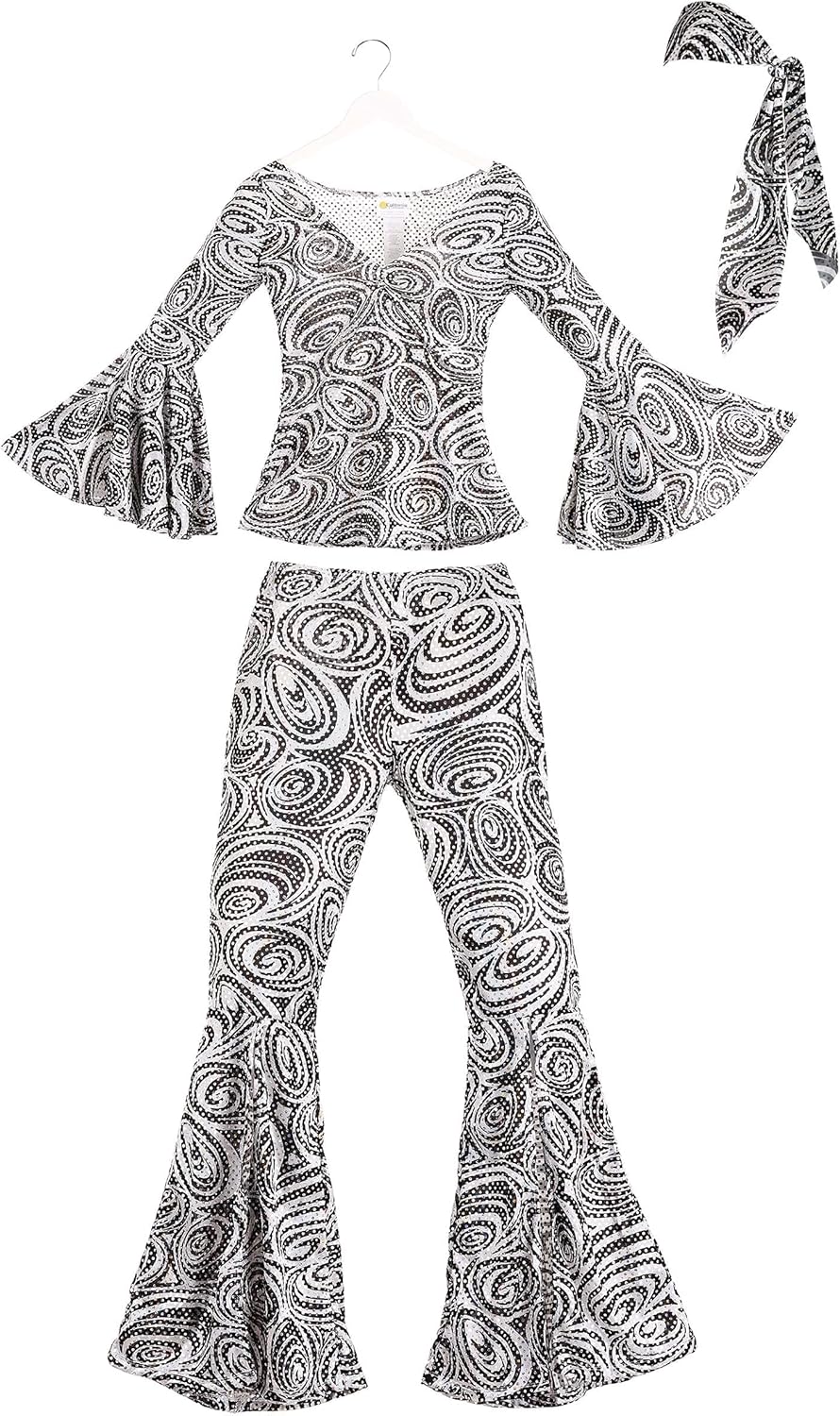 California Costumes 70er Disco Psychodelic Damenkostüm S (38/40)