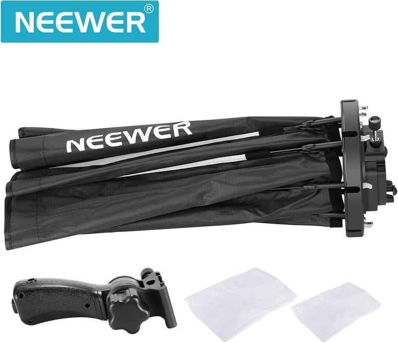 NEEWER 65cm achteckige Softbox mit Schnellverschluss, mit S-Typ Halterung, Tragetasche, kompatibel m