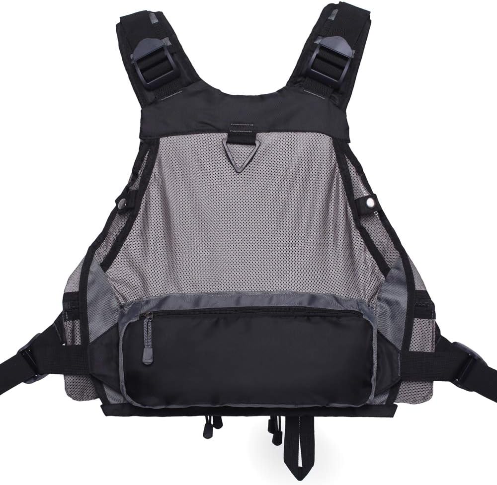 Kylebooker Fliegenfischen Weste Angelweste Einstellbare Grösse Maschen Multi-Taschen Jacke Einheitsg