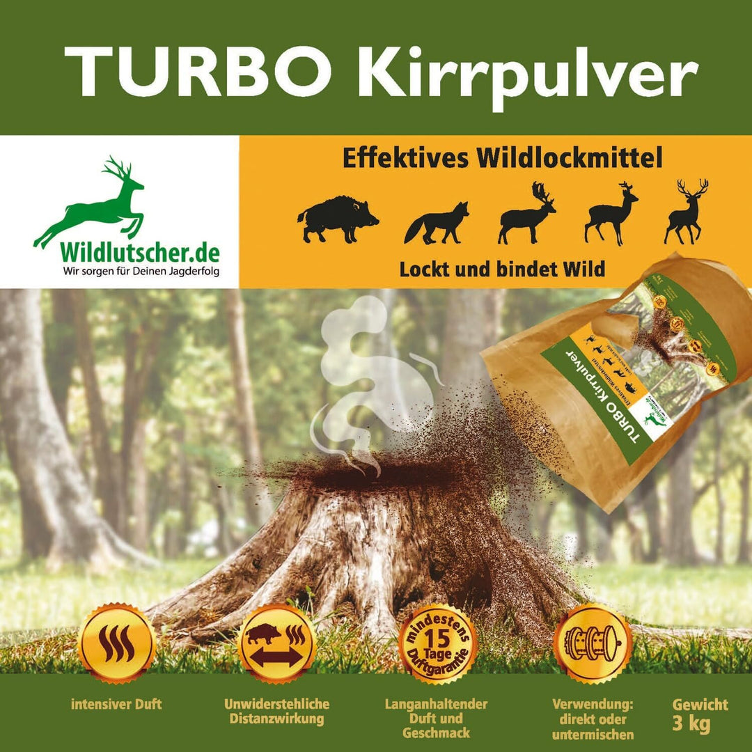 Wildlutscher Turbo Kirrpulver 3 kg (11,63 € / kg)