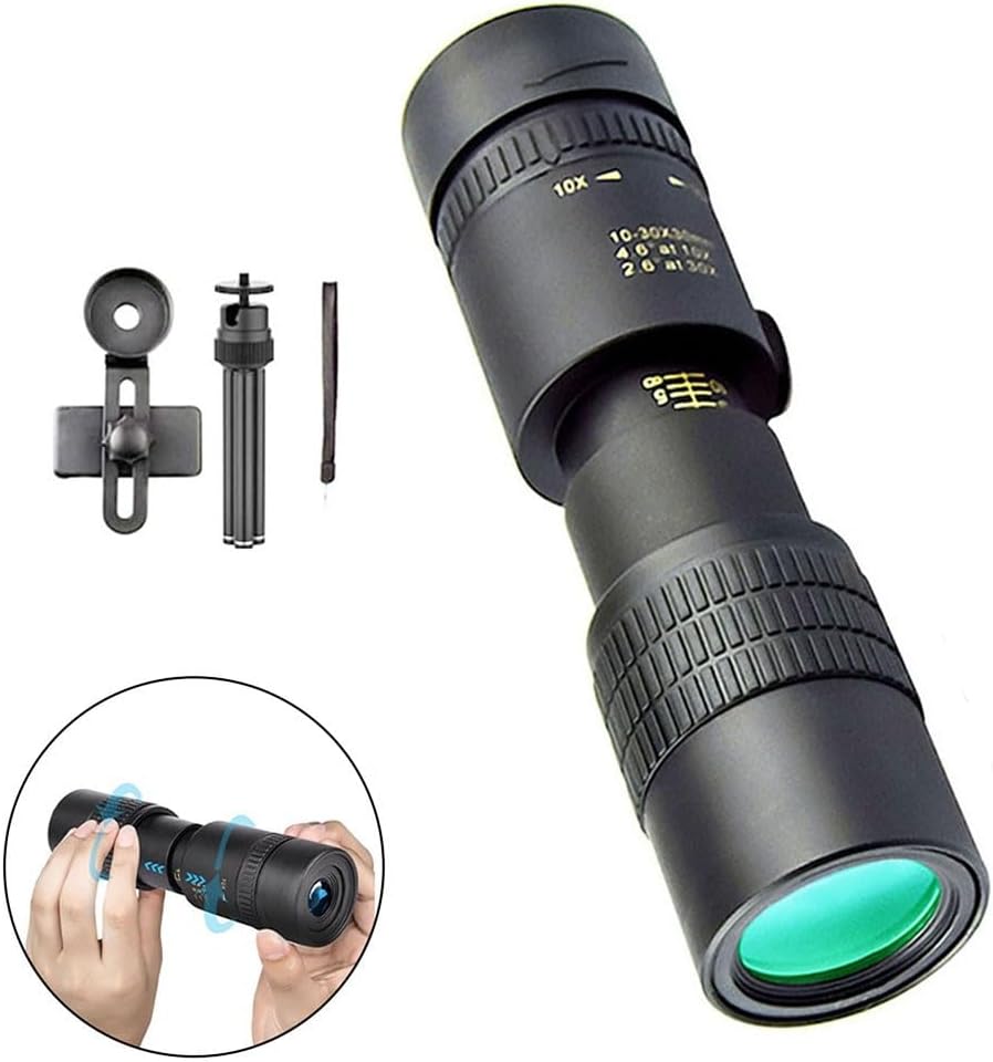 Monokular-Teleskop, 10-300-facher Zoom, leistungsstarkes Hand-Monokular für den Aussenbereich, einzi