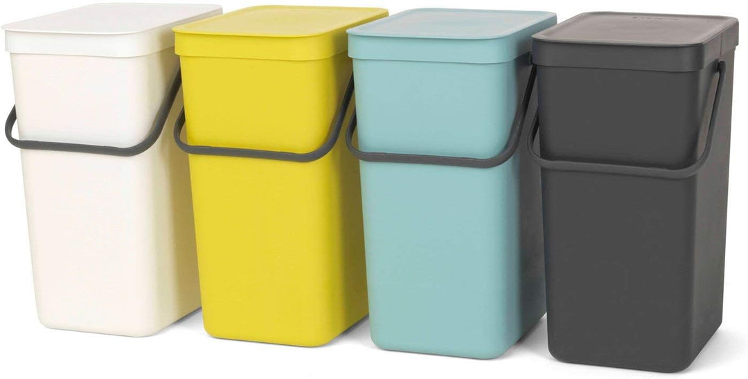 Brabantia 109942 Sort & Go Einbaubehälter, Plastik,Weiss,16L 16 Liter Weiss, 16 Liter Weiss