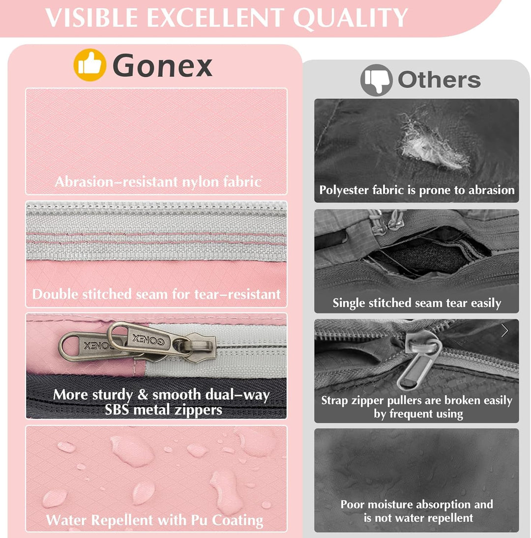 Gonex Compression Packing Cubes 6er Set, Gonex Kleidertaschen 6-teilig Verpackungswürfel, Kleidertas