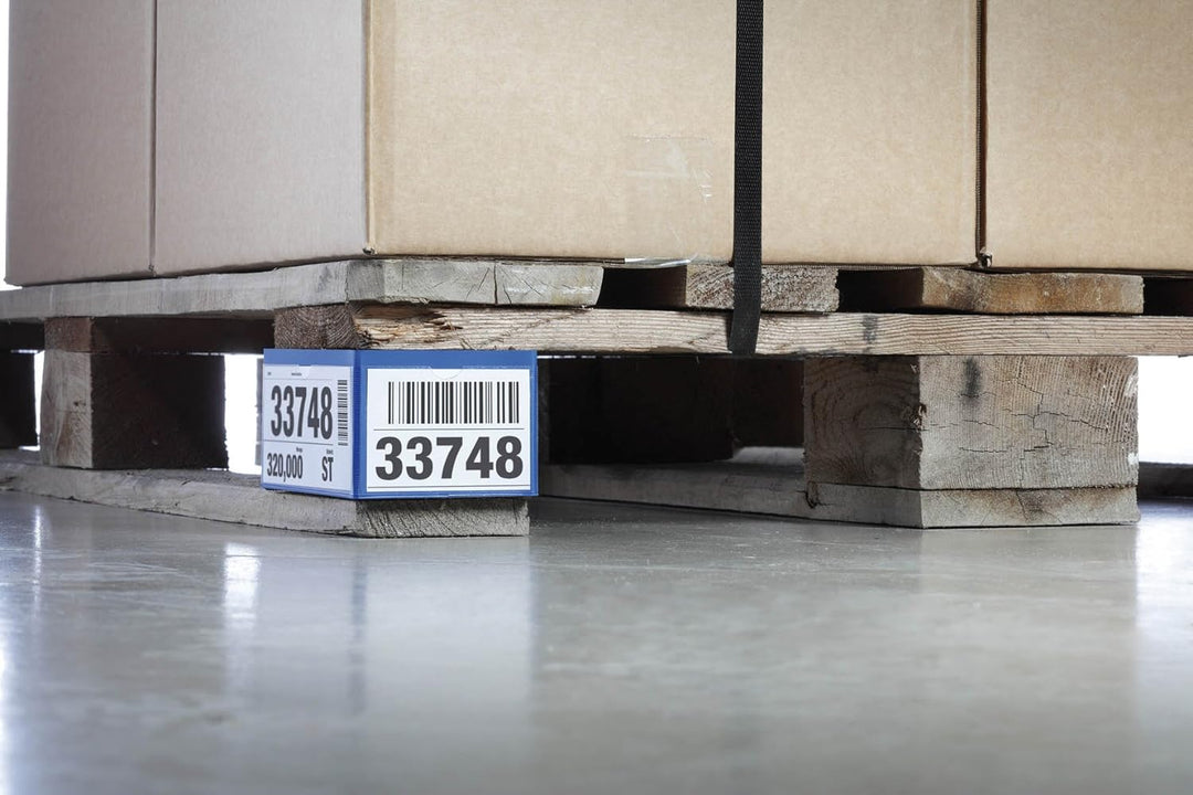 Durable Palettenfussbanderole 145 x 75 mm mit Klettverschluss, 4-seitig beschriftbar, Packung à 50 S
