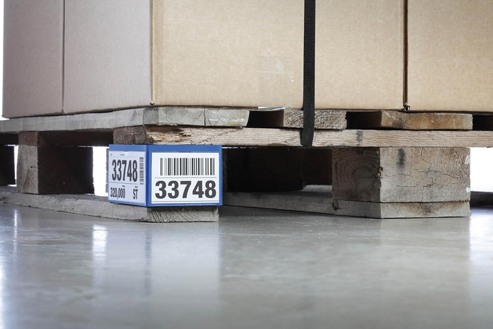 Durable Palettenfussbanderole 145 x 75 mm mit Klettverschluss, 4-seitig beschriftbar, Packung à 50 S