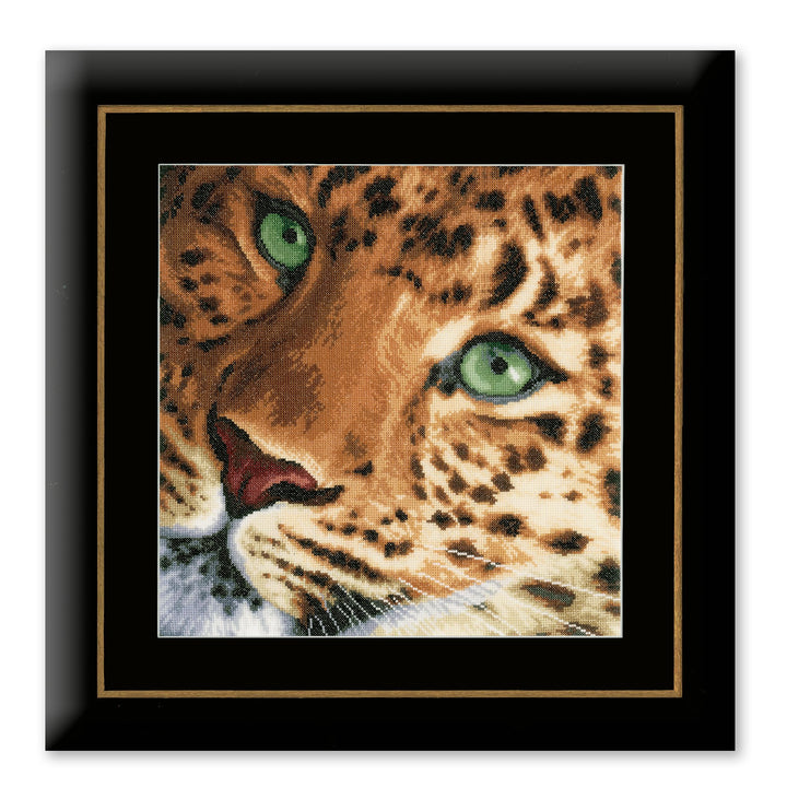 LANARTE PN Zählmusterpackung Leopard Zählstoff Kreuzstichpackung, Baumwolle, Mehrfarbig, 35 x 34 x 0